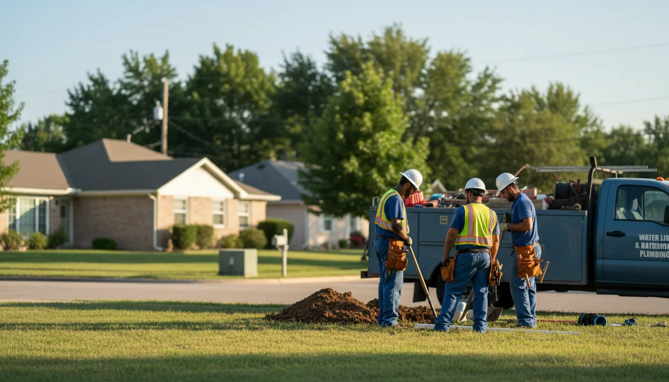 Residential water line and bathroom plumbing service in Boaz, AL